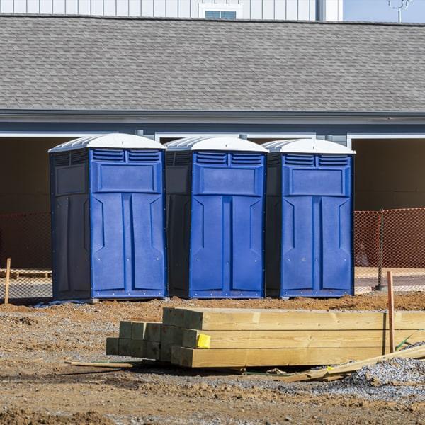 Heavy-duty construction site porta potty in Fenton, Michigan